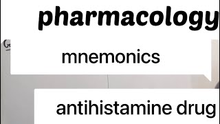 ANTIHISTAMINE DRUGs MNEMONICS pharmocology Hindi antihistamines antihistamine pharmacology [upl. by Grigson]