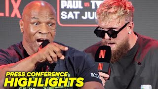 Mike Tyson vs Jake Paul DALLAS Press Conference HIGHLIGHTS amp FACE OFF [upl. by Robert]