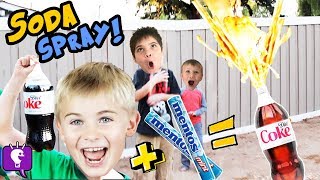 DIET COKE and Mentos Science Experiment by HobbyKidsTV [upl. by Sinnod]