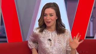 Caterina Scorsone in the eTalk Newsroom  June 5 2015 [upl. by Elleirad]