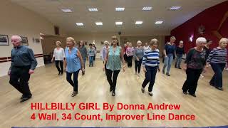 Hillbilly Girl  2021 Line Dance Video [upl. by Hanoj719]