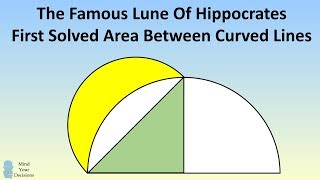 Lune Of Hippocrates  Famous Ancient Math Problem [upl. by Lednic698]