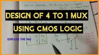 Design of 4 to 1 Mux using CMOS logic  Schematic diagram  Explore the way [upl. by Apoor]