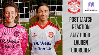 Post Match Reaction Lauren Churcher and Amy Hood Lincoln City 26th September 2024 [upl. by Yart214]