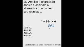 Cálculo de expressão com multiplicação [upl. by Thilda]