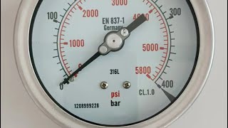 Stainless steel Pressure gauge Y100400bar Pressure gauge China OEM factory Pressure gauge maanshan [upl. by Valli625]