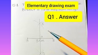 Elementary Drawing Exam Geometry question no1 answer in  English  Ashwin3darts [upl. by Spike]