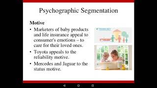 Marketing 1 Ch 624  Psychographic amp Benefit Segmentation [upl. by Lenhart847]