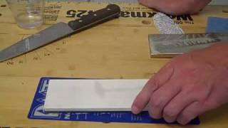 How To Sharpen a Knife 3 Flattening a stone [upl. by Baptiste]