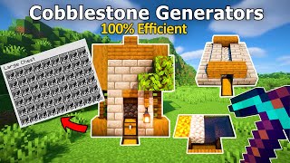 Minecraft MOST EFFICIENT Cobblestone Farms 120  A Complete Guide [upl. by Mahmoud907]