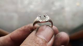 Horseshoe Ring Sterling Silver jewelry sterlingsilver [upl. by Aidyl]