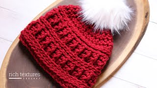 Helena Beanie Crochet Pattern [upl. by Hazem]