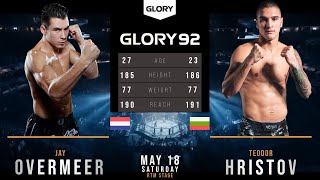 JAY OVERMEER vs TEODOR HRISTOV FULL FIGHT GLORY 92 [upl. by Wehttam]