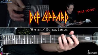 Hysteria Guitar Lesson  Def Leppard [upl. by Onahpets337]