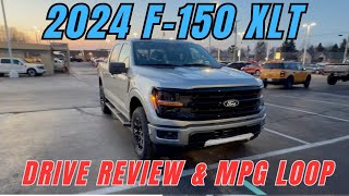 2024 Ford F150 XLT 27l First drive impression and MPG loop lots of upgrades vs 2023 [upl. by Lexerd]