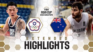 Chinese Taipei vs New Zealand  Extended Highlights  FIBA Asia Cup 2025 Qualifiers [upl. by Naimad]