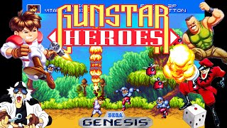 Gunstar Heroes  Sega Genesis  Mega Drive    FULL GAME   Longplay  Playthrough [upl. by Naesad]