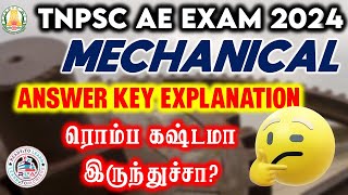 TNPSC AE 2024  MECHANICAL ANSWER KEY  Detailed Explanation  AE EXAM ANSWER KEY EXPECTED CUTOFF [upl. by Shaia]