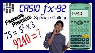 CASIO fx92 Spécial Collège✅Décomposition en facteurs premiers calculatrice▶ Factorisation numérique [upl. by Deny]