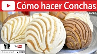 CÓMO HACER CONCHAS  VickyRecetaFacil [upl. by Niletak]