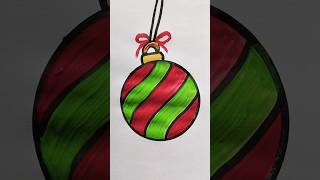 Christmas Ball Ornaments Acrylic Painting For Kids christmas ornaments painting trending shorts [upl. by Gyasi]