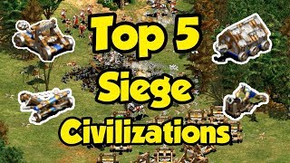 Top 5 Siege Civilizations in AoE2 [upl. by Mehala546]