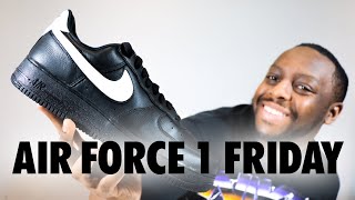 Nike Air Force 1 Retro Friday Black White On Foot Sneaker Review QuickSchopes 640 Schopes CQ0492 001 [upl. by Konopka]