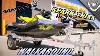 2024 SeaDoo Spark® Trixx™ for 3 iBR and Audio Walkaround [upl. by Kenward]