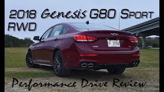 2018 Genesis G80 Sport RWD  Performance Drive Review [upl. by Hsenid]