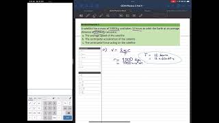 QCAA Physics Circular Motion Example 3 [upl. by Cly808]