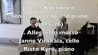 Joonas Kokkonen Sonata for cello and piano 197576 [upl. by Toinette]