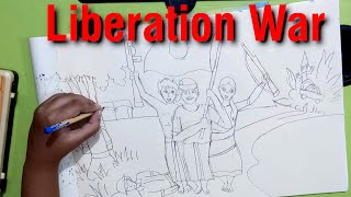 How to Draw the Liberation War  Powerful Art Tribute to Freedom [upl. by Iarised]