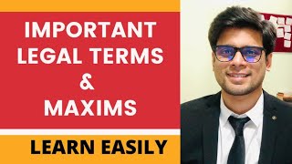 65 Important Legal Maxims amp Legal Terms for Law Examinations  CLAT  DULLB  BHULLB  AILET [upl. by Neemsaj]