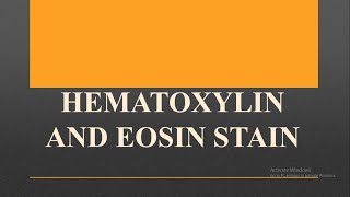 HAEMATOXYLIN AND EOSIN STAIN [upl. by Donaghue]