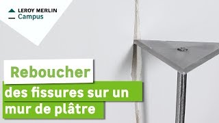 Comment reboucher des fissures sur un mur en plâtre  Leroy Merlin [upl. by Eek]