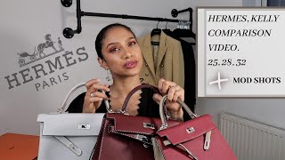 HERMES KELLY 25 28 AND 32  EVERYTHING YOU NEED TO KNOW  COMPARISON VIDEO  Tiana Peri [upl. by Ramburt43]