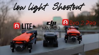 Autel Evo Lite Low LIght Shootout  Lite vs Evo 2 Pro vs Mavic 3 [upl. by Cheri]