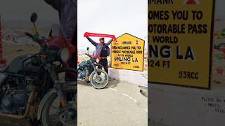 Highest Motorable pass in the world  19024 Ft ladakh umlingla shorts trending bike himalayan [upl. by Sev521]