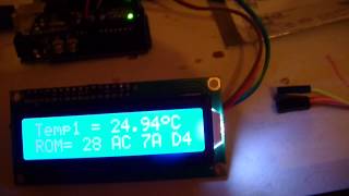 multipoint thermometer with DS18B20 and MAX31820 Arduino and LCD1602 with i2c interface [upl. by Gnivre]