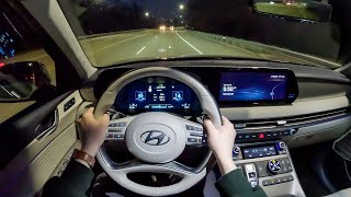 2023 Hyundai Palisade Calligraphy  POV Night Drive Binaural Audio [upl. by Noxid349]