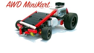 Lego Mindstorms AWD MiniKart RC  Ev3 Motorized All Wheel Drive [upl. by Avirt]