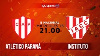 Primera B Nacional Atlético Paraná vs Instituto  BNacionalenTyC [upl. by Suiramaj]