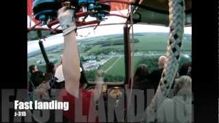 Fast landing 2011 in a 12 passengers hot air balloon [upl. by Airdua705]