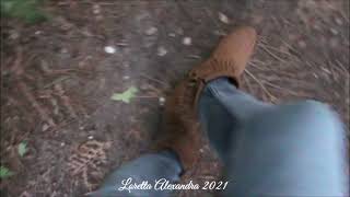 Walking with my chestnut Minnetonka Double Fringe boots at park [upl. by Ybrik948]