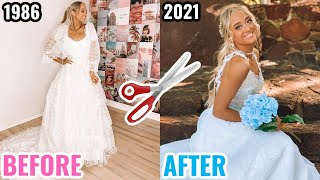 DIY WEDDING DRESS MAKEOVER CHALLENGE TWIN VS TWIN [upl. by Ahsekram]