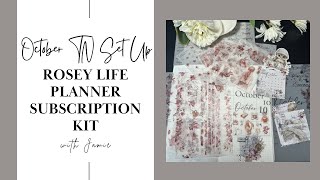 October TN Setup  Rosy Life Planner Kit [upl. by Vanya]