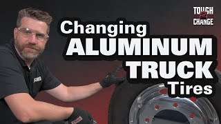 Aluminum Truck Tires  Tire Change [upl. by Aisatnaf]