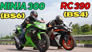 Kawasaki Ninja 300 BS6 vs KTM RC390 BS4 Drag Race [upl. by Lichter]