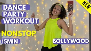 15 minute 2022 DANCE PARTY Bollywood WORKOUT  Cardio and ABS  No Equipment [upl. by Akeenat]