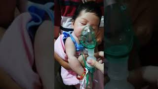 Nebulizing newborn baby [upl. by Gowrie]